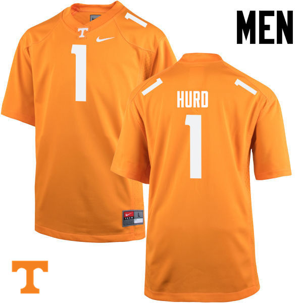 Men #1 Jalen Hurd Tennessee Volunteers College Football Jerseys-Orange